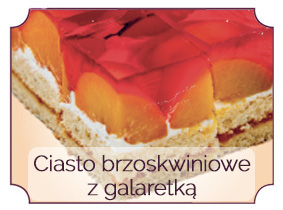 ciasto brzoskwiniowe z galaretk•